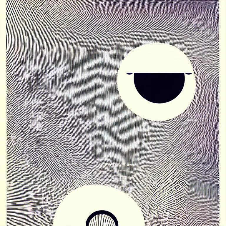 Image similar to stylized logo illustration, eye, sound wave, perception, sensory information, tatsuro kiuchi, victo ngai, kilian eng, hiroshi nagai, minimalist, vector art, popular on behance, [ [ award winning ] ]