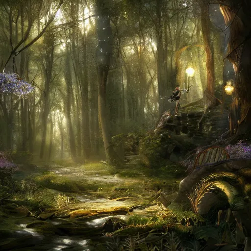 Prompt: salura dream magical forest, fluent composition, concept art, ambient light, 4 k, intricate details, highly professionally detailed, cgsociety, highly detailed -