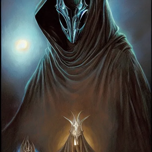 Prompt: Ringwraith Nazgul by Mark Brooks, Donato Giancola, Victor Nizovtsev, Scarlett Hooft, Graafland, Chris Moore