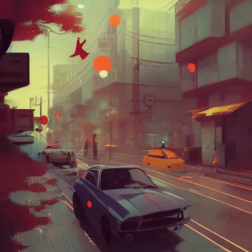 Prompt: Japanese City pop artwork by Sergey Kolesov, detailed, dynamic, cinematic composition