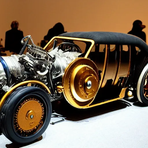 Prompt: steampunk Bugatti