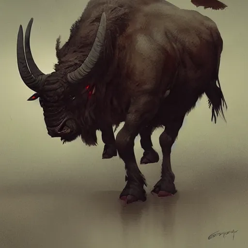 Prompt: 🐃🦅, Greg rutkowski, Trending artstation, cinematográfica, digital Art