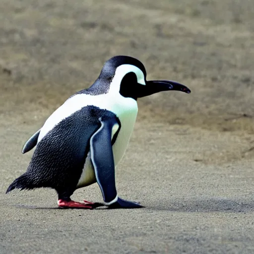 Image similar to penguin wearing a jetpack