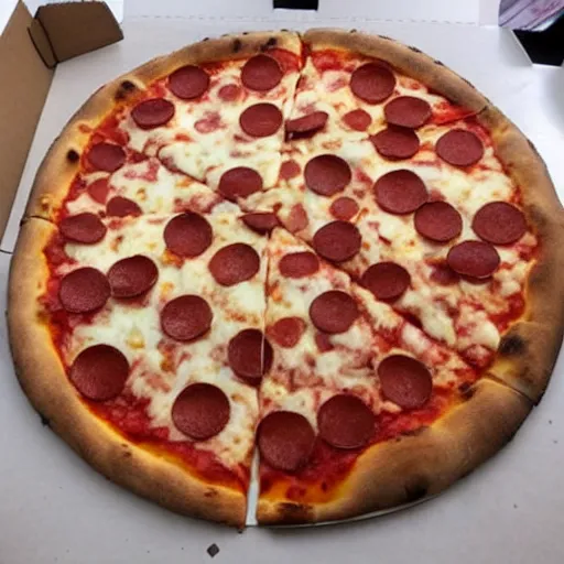 Image similar to giant pizza hovering in the sky