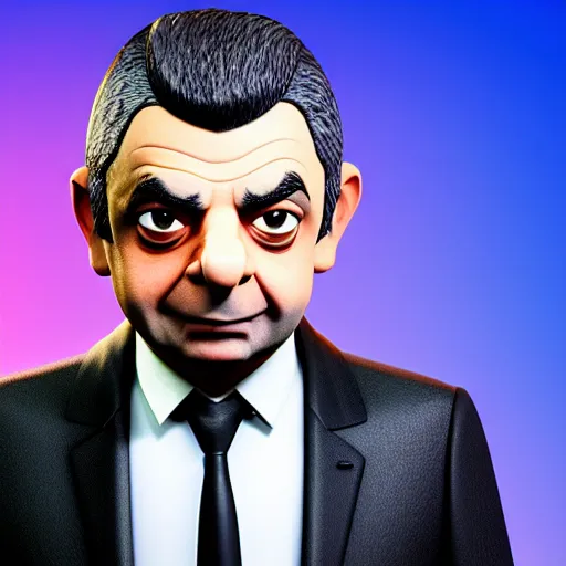 Image similar to rowan atkinson in fornite, 3 d render, unreal engine, octane render, ray tracing, unity, highly detailed, high quality, hd, 4 k, 8 k, realistic, sharp, trending