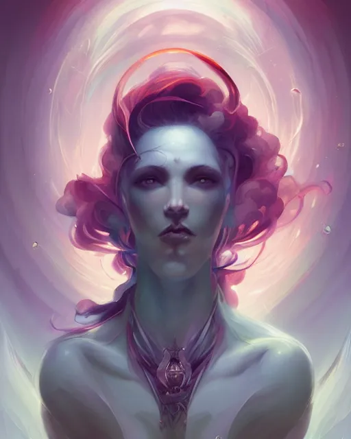 Prompt: portrait of a beautiful emanation, by pete mohrbacher and artgerm and wlop, digital art, highly detailed, intricate, fantasy, mystical, sharp focus, Trending on Artstation HQ, deviantart, unreal engine 5, 4K UHD image