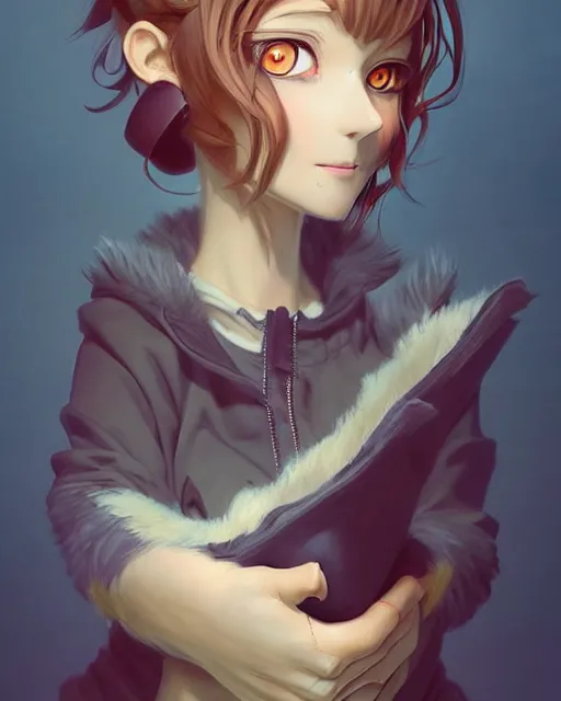 Image similar to gediminas pranckevicius fullbody portrait of anthropomorphic half - tiger fluffy cute anime woman in jeans coat, concept art, anime art, by a - 1 picture, trending on artstation artgerm, ross tran, wlop, marc davis