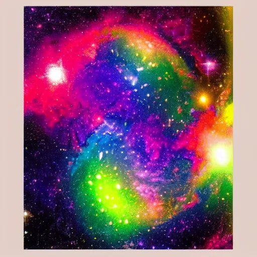 Image similar to prismatic galaxy, luminescent