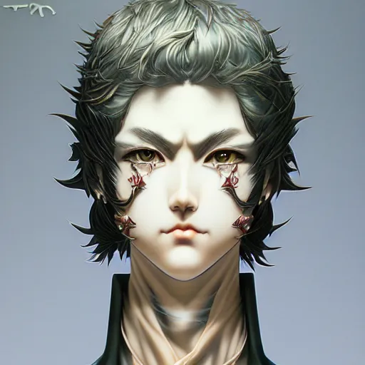 Prompt: prompt : photorealistic 3 d render of persona soft light painted by takato yamamoto, mecha accessories, otaku gangasta, inspired by fables, realistic face, smooth face feature, intricate oil painting, high detail, sharp high detail, manga and anime 1 9 8 0