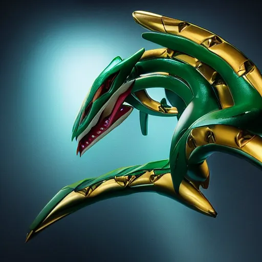 Prompt: hyperrealistic photo of rayquaza, studio lighting, professional photography, cinematic