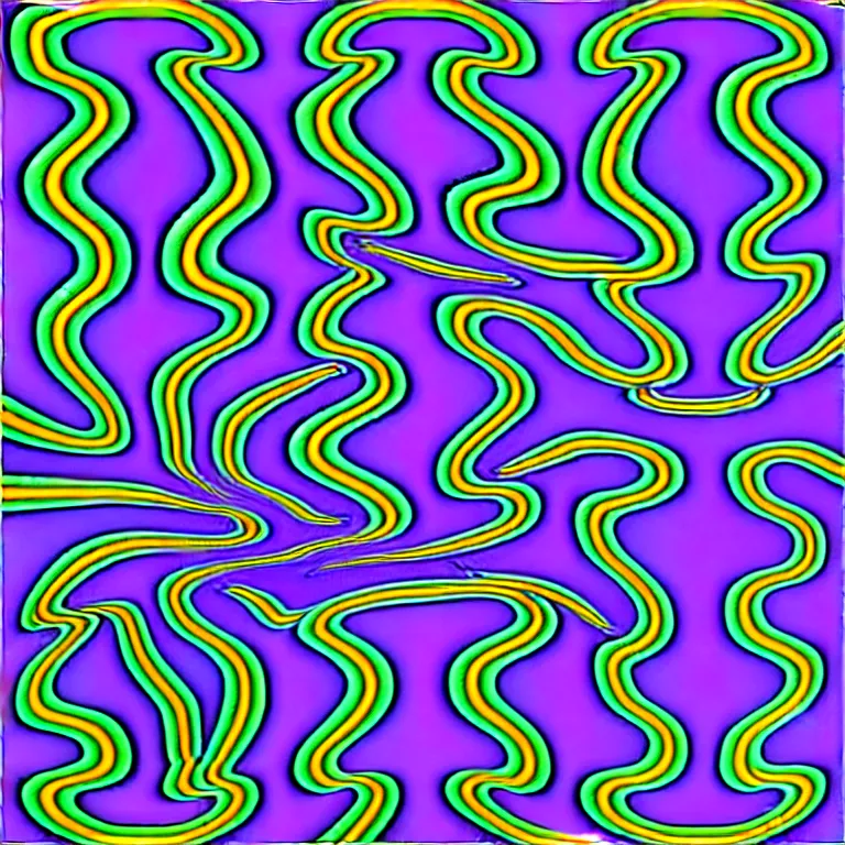 Image similar to illusory motion dazzle two - color symmetry pattern, void, perlin noise prismatic optical illusion