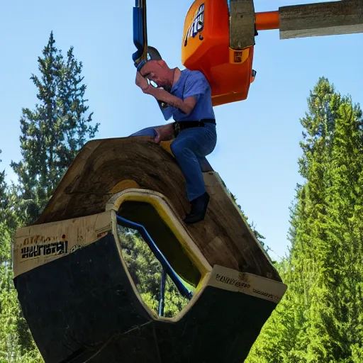 Prompt: Jeff bezos falling into a wood chipper, hd photo