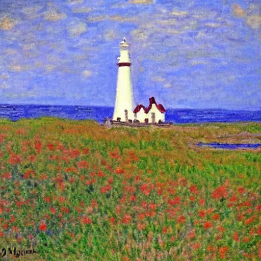 Image similar to st johns lighthouse killough painting by monet