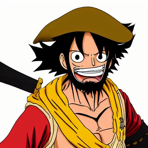 Image similar to luffy as blackbeard