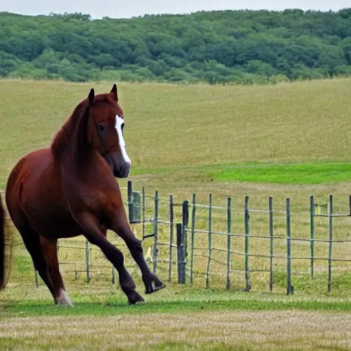 Image similar to a horse and a cannon