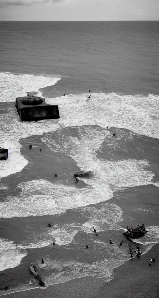 Image similar to omaha beach d day spongebob squarepants black and white photograph