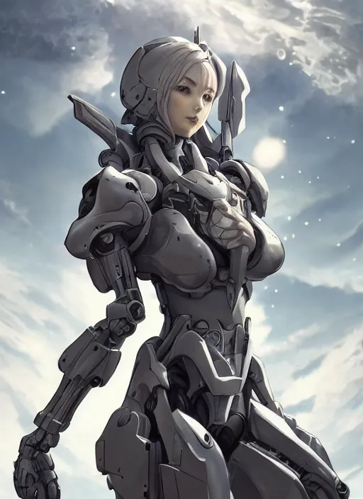 Prompt: a female holy mecha paladin absurdly beautiful, elegant, ultrafine hyperrealistic detailed face illustration by zeen chin and artgerm and greg rutkowski, intricate linework, sharp focus, smooth, octopath traveler, final fantasy, unreal engine highly rendered, global illumination, dramatic lighting, misty, volumetric fog, 8 k