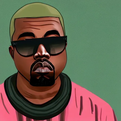 Prompt: screenshot of kanye west in gta san andreas