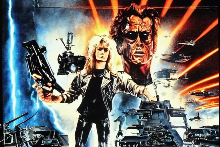 Prompt: the future war from terminator ( 1 9 8 4 )