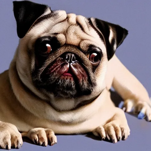 Prompt: Michael Jackson’s head on top of the body of a pug