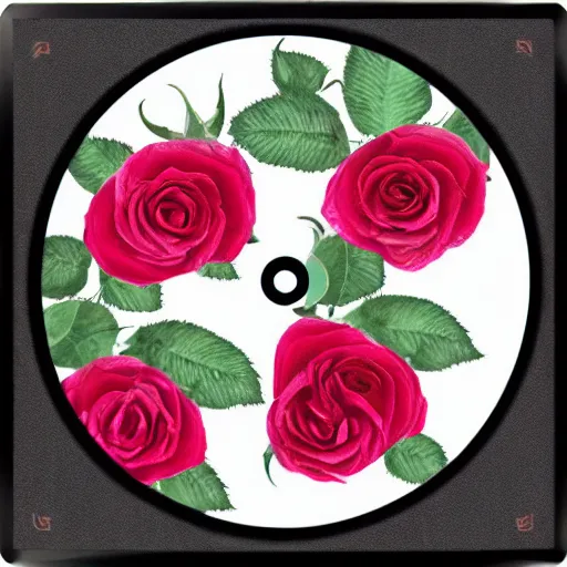 Image similar to roses on a vinyl record