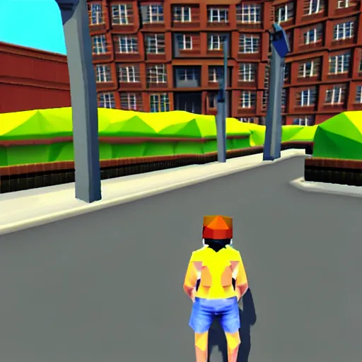 Image similar to it's always sunny in philadelphia, nintendo 6 4 screenshot, low poly, aliased