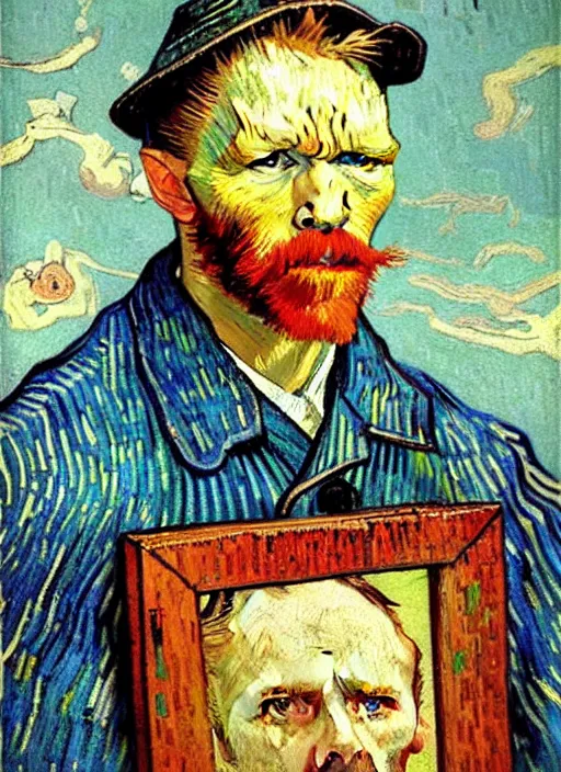 Image similar to hyper realistic charater in cape town painted by vincent van gogh by chiara bautista and norman rockwell and greg rutkowski weta studio, and lucasfilm