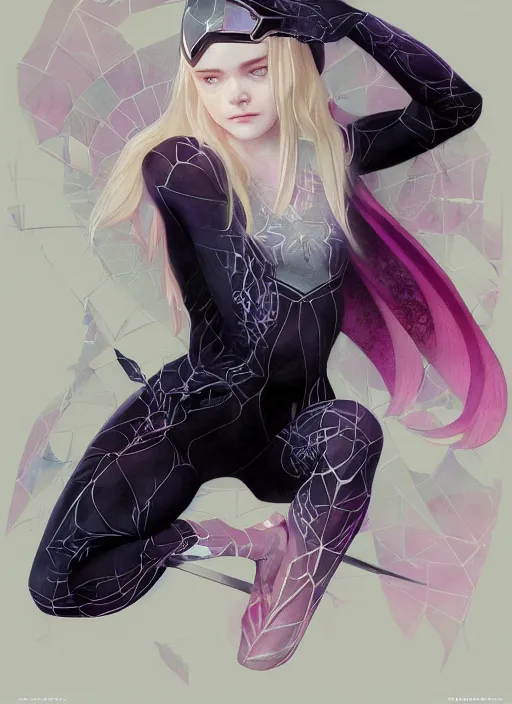 Prompt: ultra realistic illustration, elle fanning as spidergwen anime, intricate, elegant, highly detailed, digital painting, artstation, concept art, smooth, sharp focus, illustration, art by artgerm and greg rutkowski and alphonse mucha and wlop