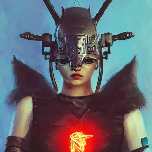 Image similar to cyberpunk viking helmet mask warrior goddess robot ninja fantasy, art gta 5 cover, official fanart behance hd artstation by jesper ejsing, by rhads, makoto shinkai and lois van baarle, ilya kuvshinov, ossdraws