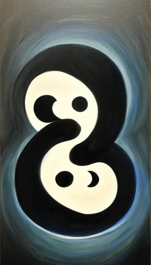 Prompt: Abstract representation of ying Yang concept, by Emilia Wilk