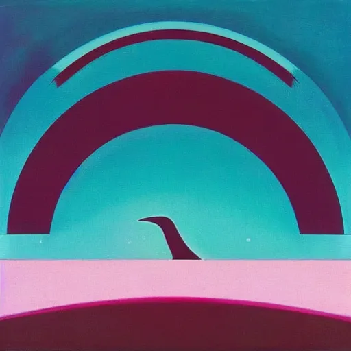 Prompt: “raven in-front of a futuristic glass city, moon, art deco, 1950’s, glowing highlights, teal palette, no details, modern”