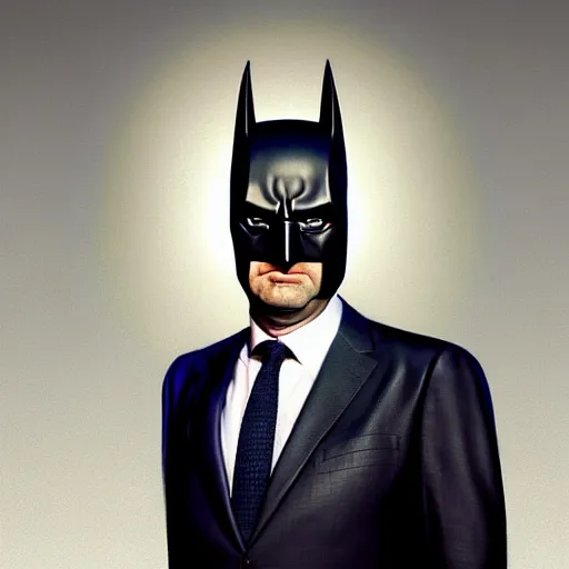 Image similar to hyperrealistic mixed media high resolution painting of (Rowan Atkinson) disguised as !!Batman!!, stunning 3d render inspired art by Jamie Salmon and István Sándorfi and Greg Rutkowski, perfect facial symmetry, dim volumetric lighting, 8k octane beautifully detailed render, full body shot, post-processing, extremely hyper-detailed, intricate, epic composition, highly detailed attributes, highly detailed atmosphere, cinematic lighting, masterpiece, trending on artstation, very very detailed, masterpiece, stunning, flawless completion, lifelike texture, perfection,