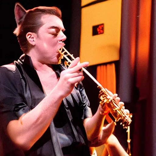 Prompt: cat performing careless whisper