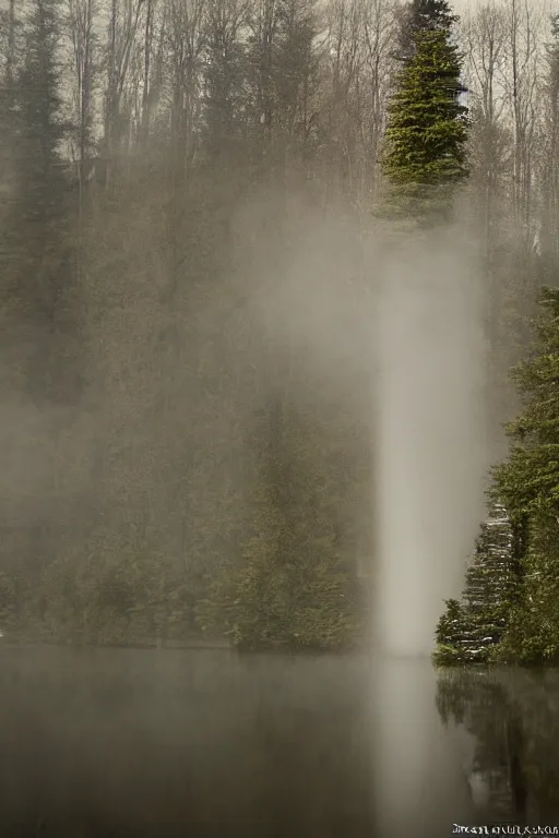 Prompt: brocken spectre, ghost of the lake, magic portal