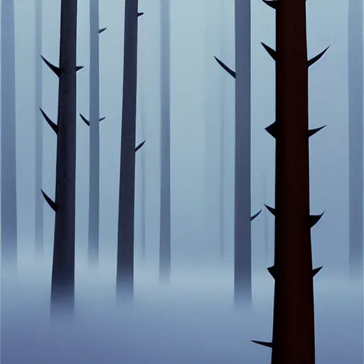 Image similar to Goro Fujita ilustration a forest full of trees with very tall pines in the winter season with snow, painting by Goro Fujita, sharp focus, highly detailed, ArtStation