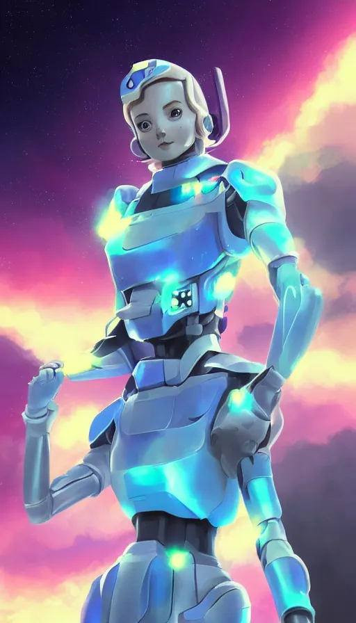 Prompt: Princess Rosalina in a scifi futuristic full body space suit by Ilya Kuvshinov concept art, Mobile Suit Gundam Mech suit Evangelions, symmetrical face Glycerine skin hyper realistic neon Bioluminescent Cleopatra, trending on artstation