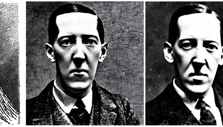 Image similar to the two complementary forces that make up all aspects and phenomena of life, by H.P. Lovecraft
