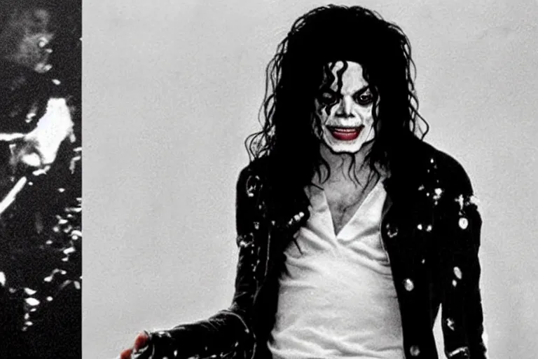 Image similar to Michael Jackson as the monster in a horror movie