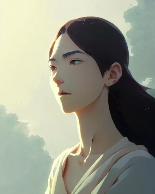 Image similar to woman, detailed perfect face, exquisite details, fire magic, mid view, design on a white background, by studio muti, greg rutkowski makoto shinkai takashi takeuchi studio ghibli