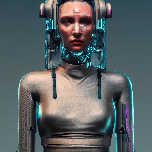 Image similar to cyberpunk humanoid from 2100 wearing clear coat ,digital art,octane render,cgsociety