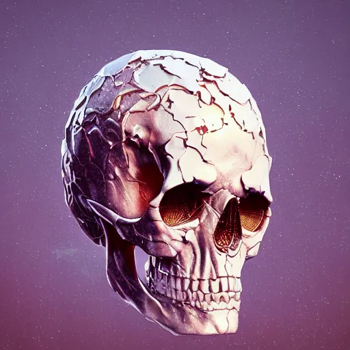 Image similar to portrait_of_a_melting_skull._intricate_abstract._intricate_artwork._by_Tooth_Wu_wlop_beeple_dan_mumford._octane_render_trending_on_artstat