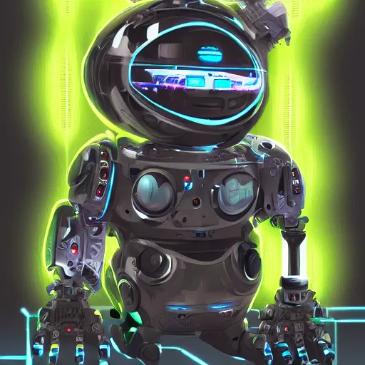 Image similar to digital futuristic electric pepe, artstation, modern, hyper detailed, robot, programming