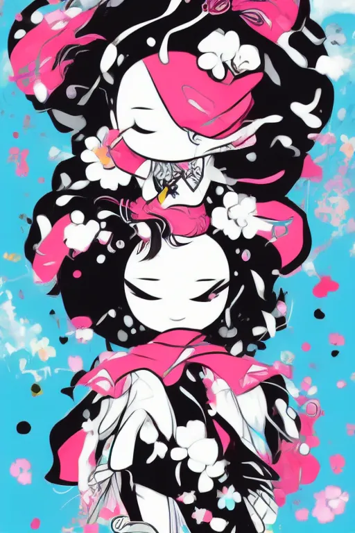 Image similar to empowering female artwork by tokidoki & sho murase