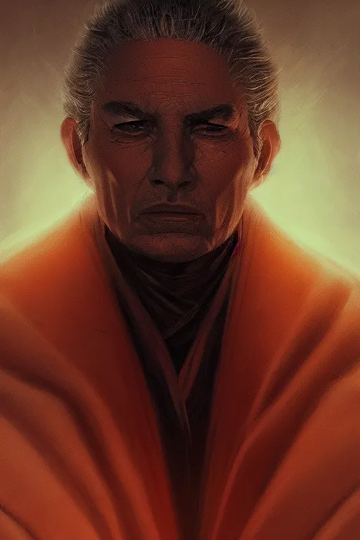 Image similar to breathtaking detailed concept art painting of a sith lord michel temer, by hsiao - ron cheng, exquisite detail, extremely moody lighting, 8 k