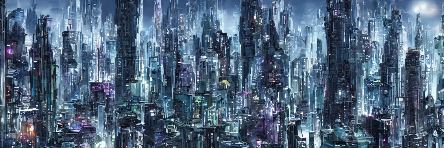 Image similar to futuristic cityscape