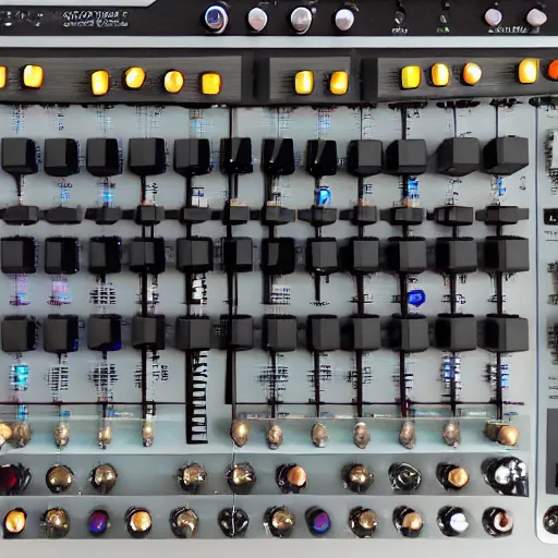 Prompt: a eurorack synthesizer