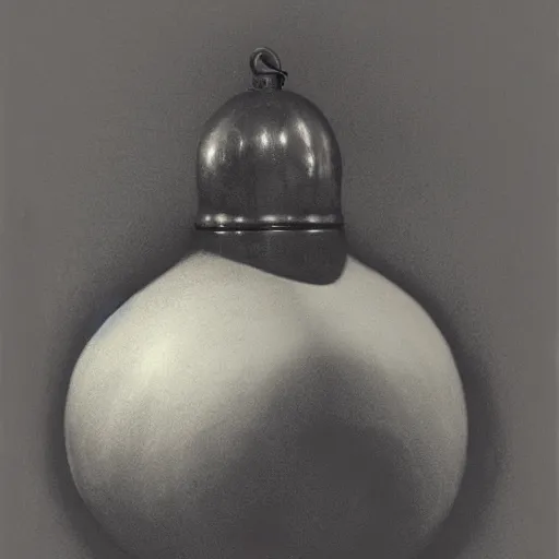 Prompt: large layerd antarctica bulb bell, by kati horna and esao andrews, chiaroscuro, charcoal drawing