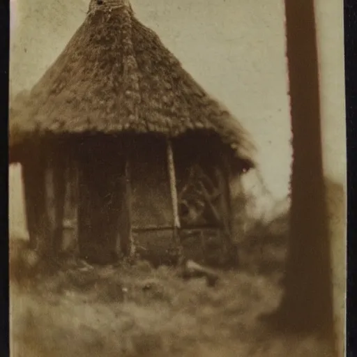 Image similar to tintype photo of a witches house