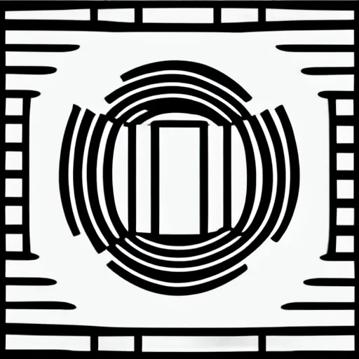 Image similar to black and white minimal animal symbol by karl gerstner, monochrome, 8 k scan, centered, symetrical, satisfying, bordered