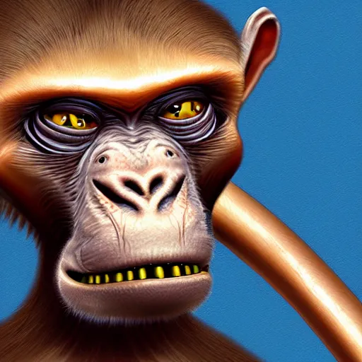 Image similar to a alien monkey from half - life, digital art